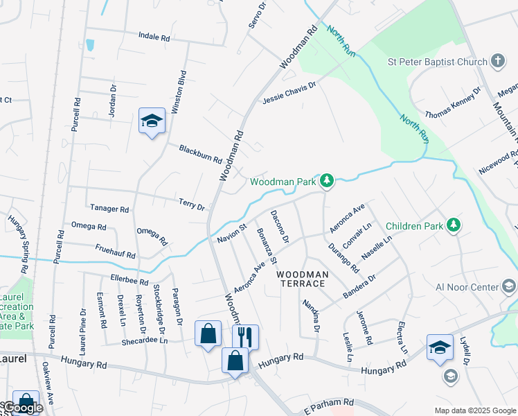 map of restaurants, bars, coffee shops, grocery stores, and more near 2000 Navion Street in Richmond