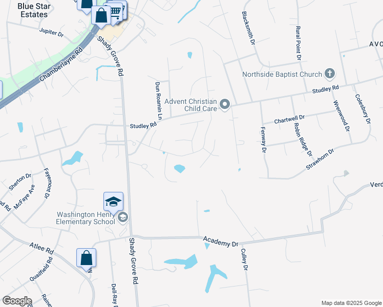 map of restaurants, bars, coffee shops, grocery stores, and more near 9075 Garrison Manor Drive in Mechanicsville