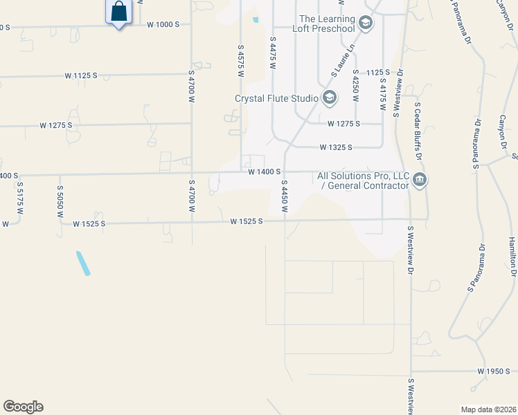 map of restaurants, bars, coffee shops, grocery stores, and more near 4518 West 1525 South in Cedar City
