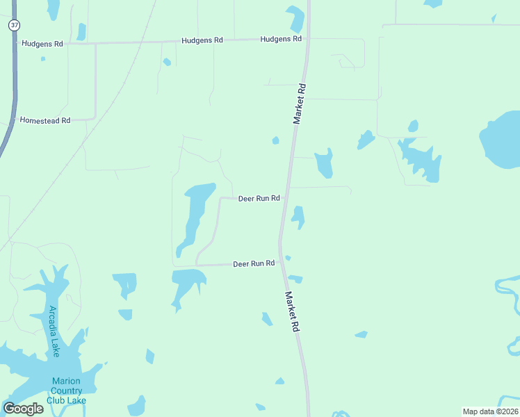 map of restaurants, bars, coffee shops, grocery stores, and more near 12275 Deer Run Road in Marion