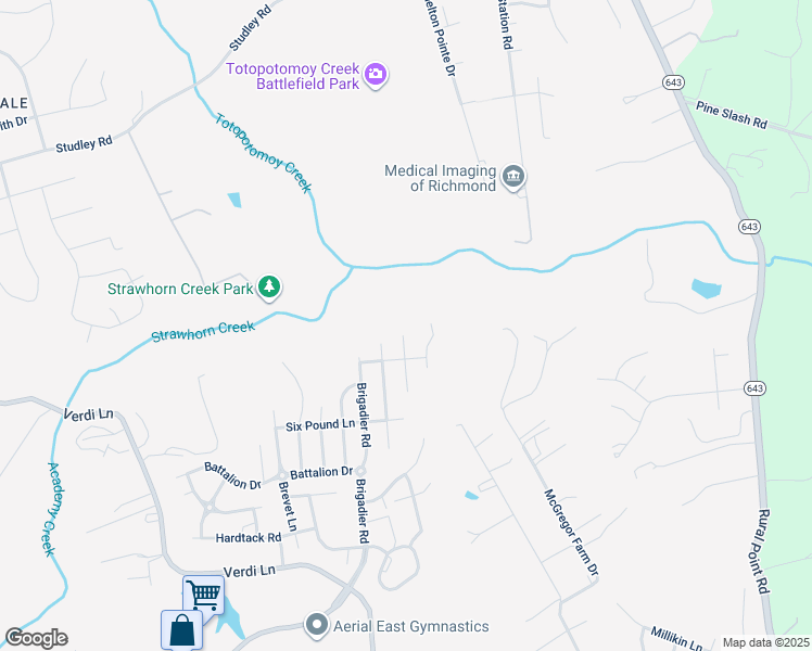 map of restaurants, bars, coffee shops, grocery stores, and more near 9096 Lunette Lane in Mechanicsville