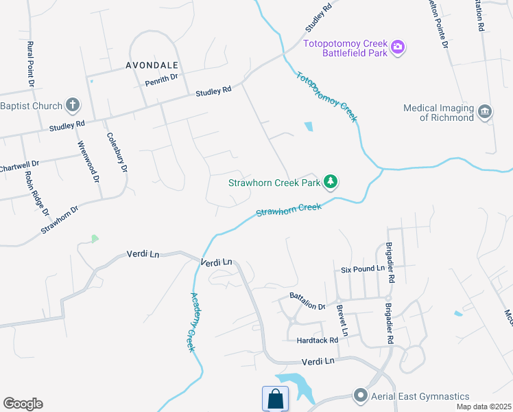 map of restaurants, bars, coffee shops, grocery stores, and more near 9205 Derwent Drive in Mechanicsville