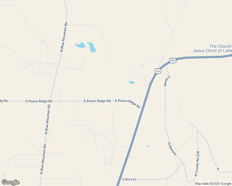 map of restaurants, bars, coffee shops, grocery stores, and more near 859 East Pinion Ridge Road in Blanding