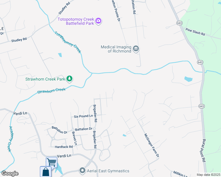 map of restaurants, bars, coffee shops, grocery stores, and more near 9096 Lunette Lane in Mechanicsville