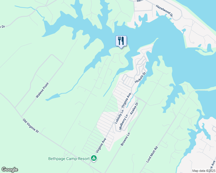map of restaurants, bars, coffee shops, grocery stores, and more near 92 Johnsons Drive in Urbanna