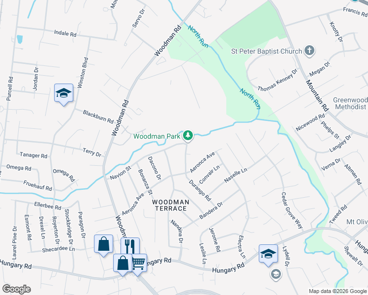 map of restaurants, bars, coffee shops, grocery stores, and more near 1800 Navion Street in Richmond