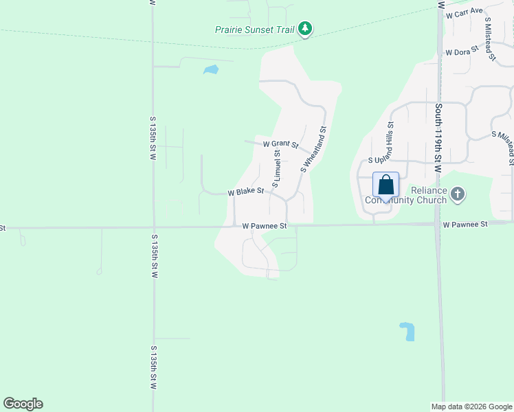 map of restaurants, bars, coffee shops, grocery stores, and more near 12901 West Blake Street in Wichita