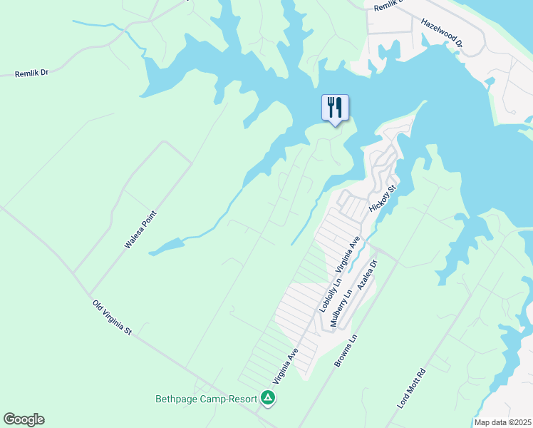 map of restaurants, bars, coffee shops, grocery stores, and more near 565 Burrells Marina Road in Urbanna
