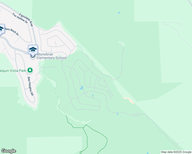map of restaurants, bars, coffee shops, grocery stores, and more near 217 Benmore Drive in Hayward