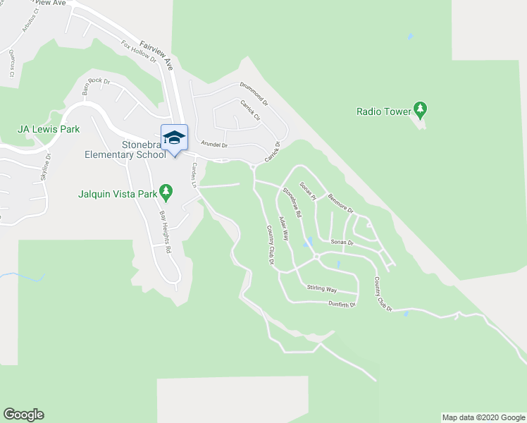 map of restaurants, bars, coffee shops, grocery stores, and more near 29 Country Club Drive in Hayward