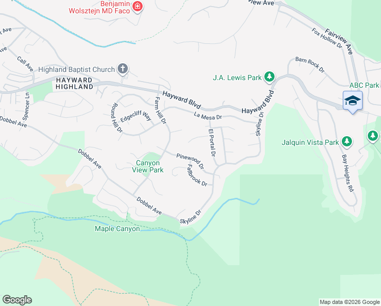 map of restaurants, bars, coffee shops, grocery stores, and more near 3469 Sandpiper Court in Hayward