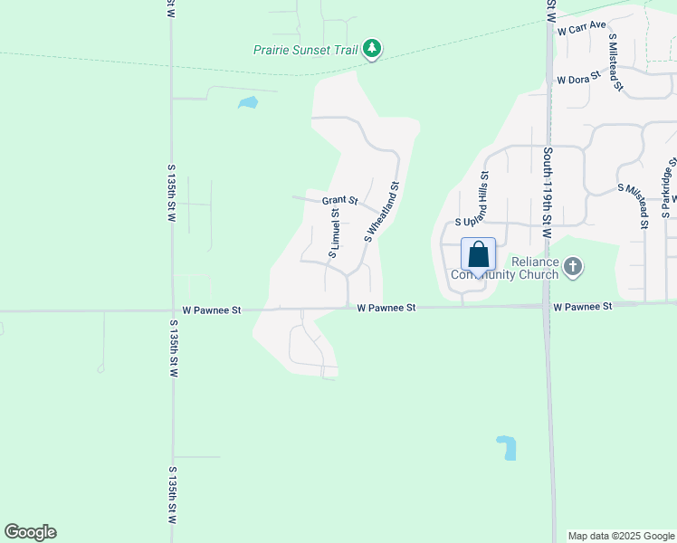 map of restaurants, bars, coffee shops, grocery stores, and more near 12909 West Blake Street in Wichita