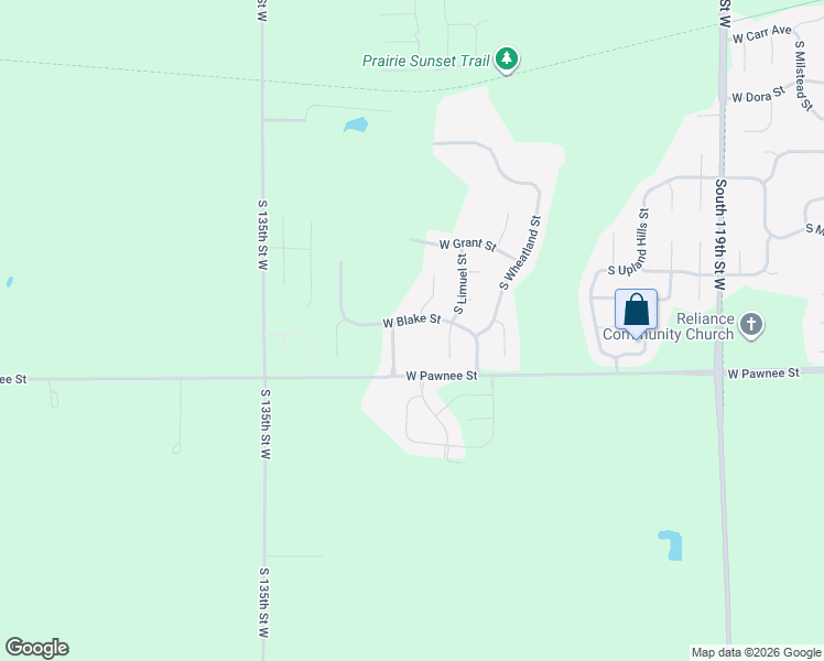 map of restaurants, bars, coffee shops, grocery stores, and more near 12901 West Blake Street in Wichita