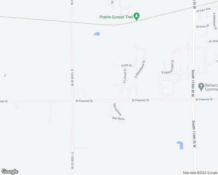 map of restaurants, bars, coffee shops, grocery stores, and more near 12901 West Blake Street in Wichita