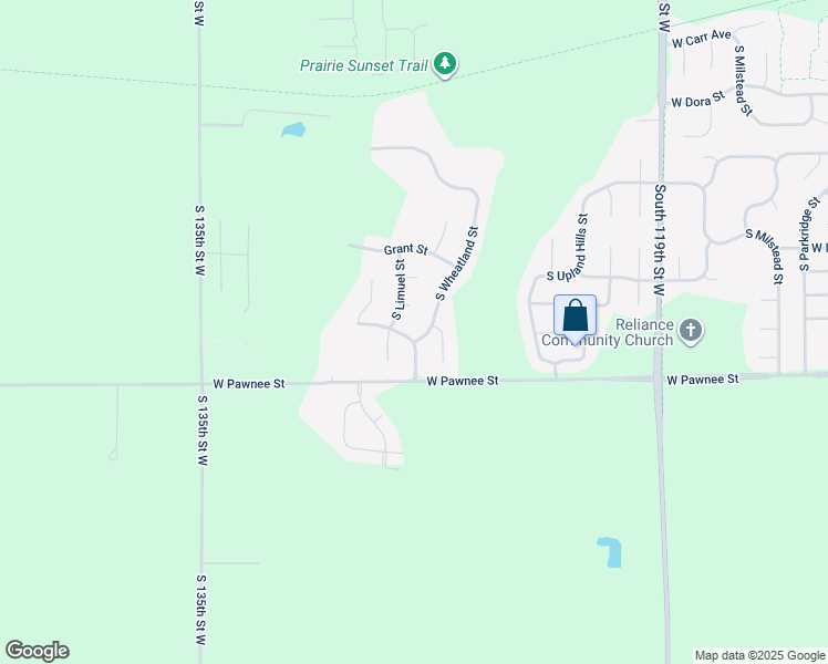 map of restaurants, bars, coffee shops, grocery stores, and more near 12901 West Blake Street in Wichita