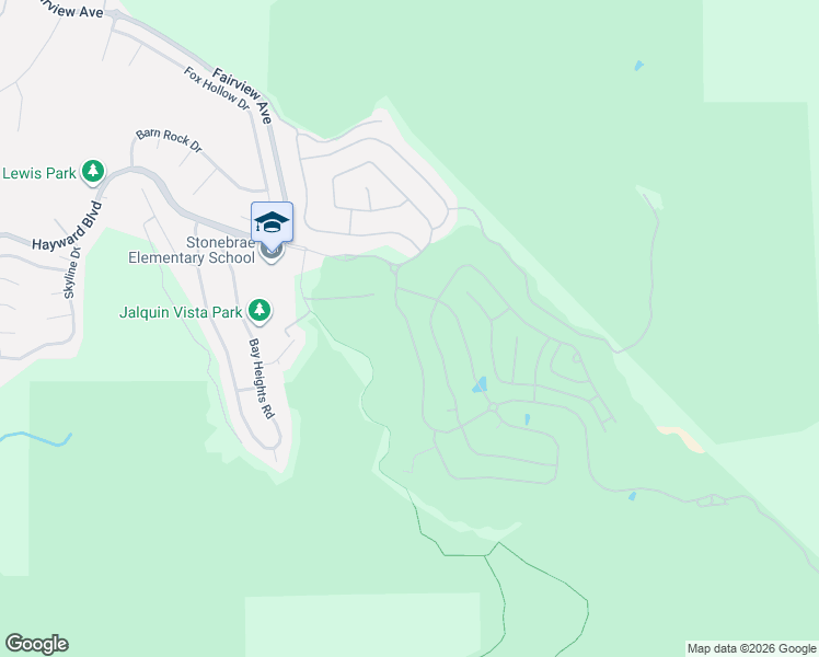 map of restaurants, bars, coffee shops, grocery stores, and more near 3 Country Club Drive in Hayward