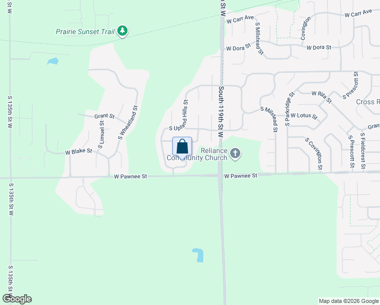 map of restaurants, bars, coffee shops, grocery stores, and more near 2306 South Rogers Lane in Wichita