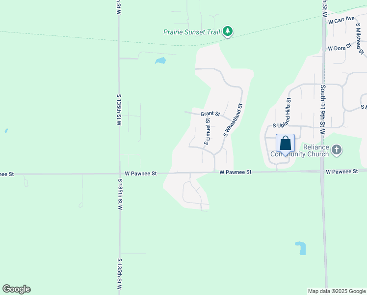 map of restaurants, bars, coffee shops, grocery stores, and more near West Blake Street in Wichita