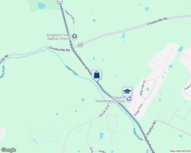 map of restaurants, bars, coffee shops, grocery stores, and more near 174 Battlefield Memorial Highway in Berea