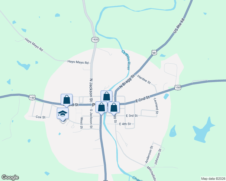 map of restaurants, bars, coffee shops, grocery stores, and more near 303 1st Street in Perryville