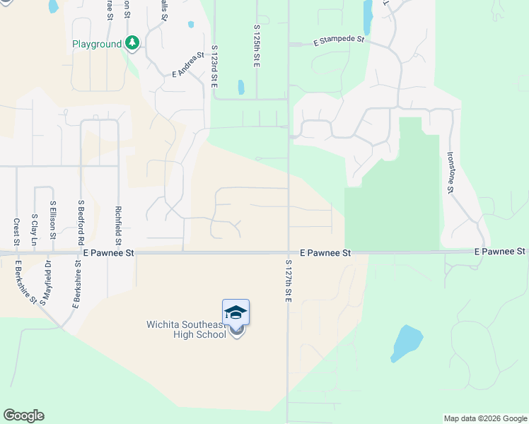 map of restaurants, bars, coffee shops, grocery stores, and more near 12627 Willowgreen Circle in Wichita