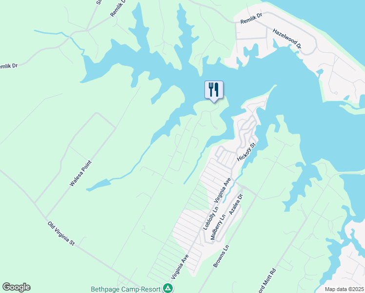 map of restaurants, bars, coffee shops, grocery stores, and more near 682 Burrells Marina Road in Urbanna