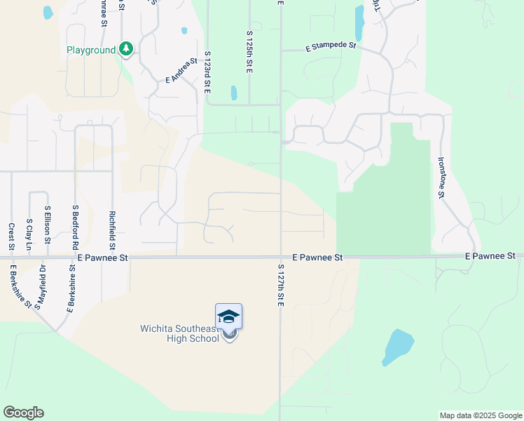 map of restaurants, bars, coffee shops, grocery stores, and more near 12632 Willowgreen Circle in Wichita