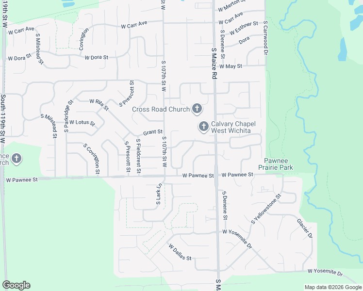 map of restaurants, bars, coffee shops, grocery stores, and more near 2218 S Westgate St in Wichita