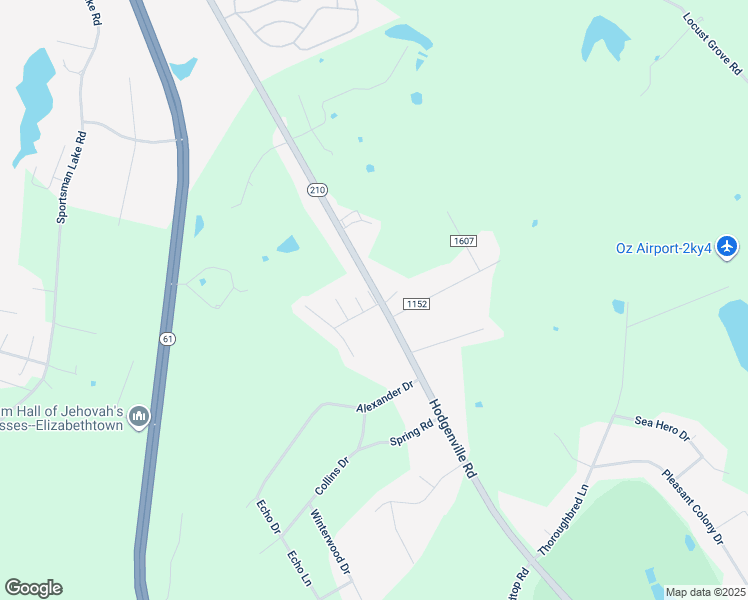 map of restaurants, bars, coffee shops, grocery stores, and more near 1685-1769 Hodgenville Road in Elizabethtown