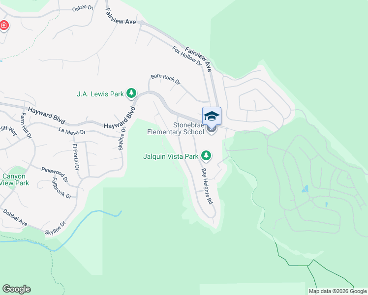map of restaurants, bars, coffee shops, grocery stores, and more near 28828 Bailey Ranch Road in Hayward