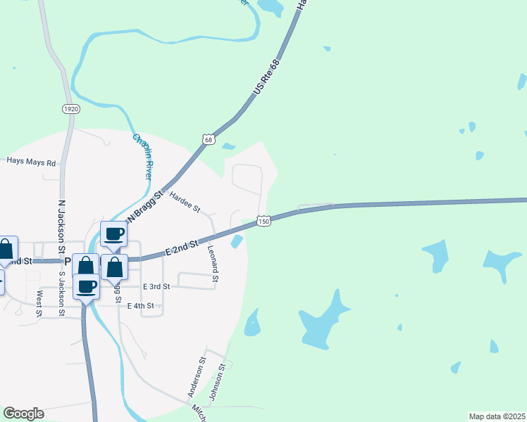 map of restaurants, bars, coffee shops, grocery stores, and more near 108 Southern Drive in Perryville
