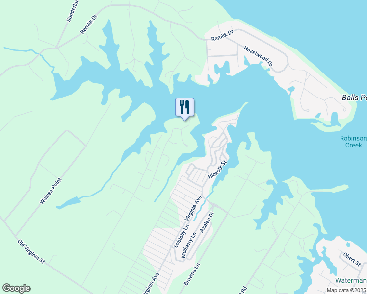 map of restaurants, bars, coffee shops, grocery stores, and more near 88 Seahawk Road in Urbanna