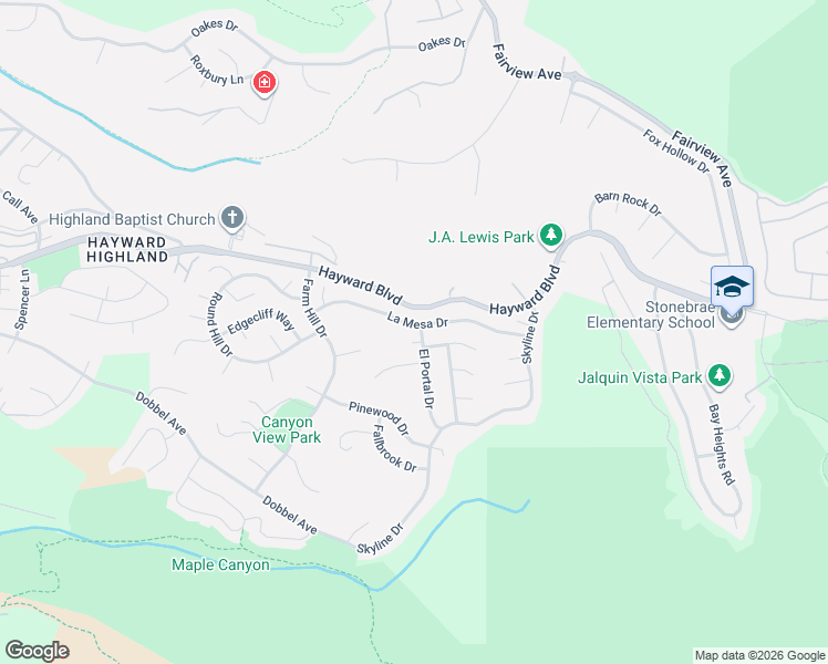 map of restaurants, bars, coffee shops, grocery stores, and more near 3546 Deer Park Court in Hayward