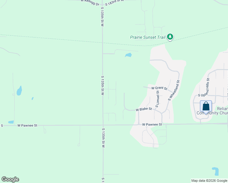 map of restaurants, bars, coffee shops, grocery stores, and more near West Blake Street in Wichita
