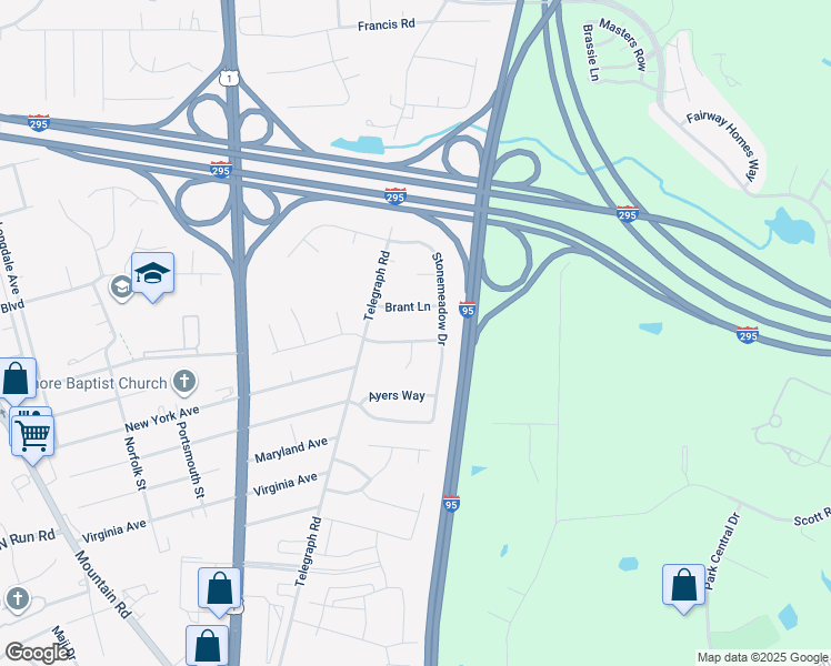 map of restaurants, bars, coffee shops, grocery stores, and more near 9412 Telegraph Run Lane in Glen Allen