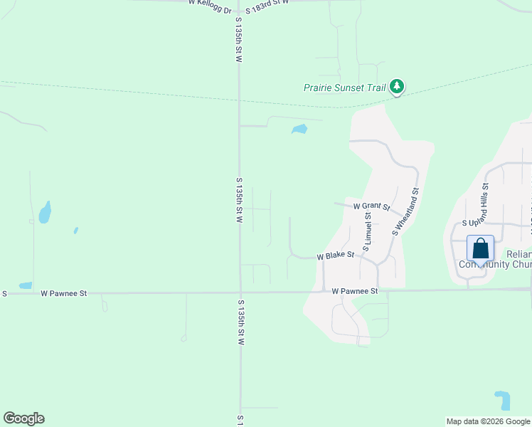 map of restaurants, bars, coffee shops, grocery stores, and more near West Blake Street in Wichita