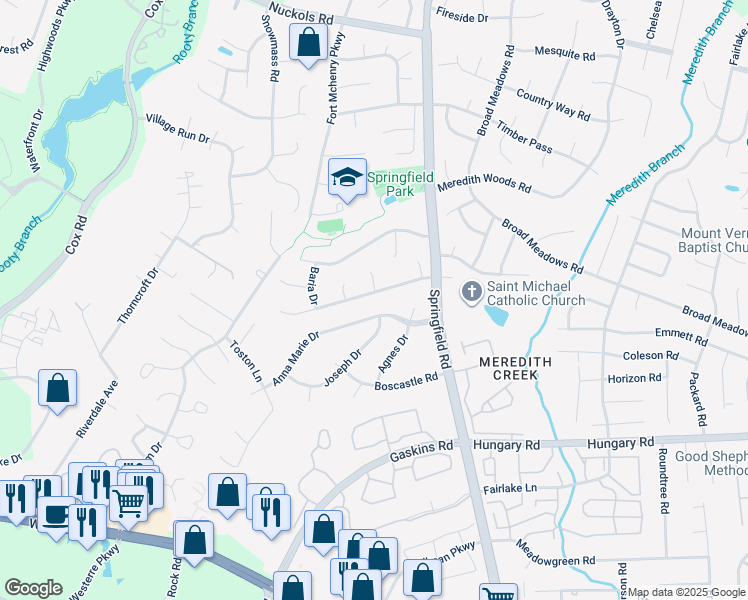 map of restaurants, bars, coffee shops, grocery stores, and more near 10633 Argonne Drive in Glen Allen