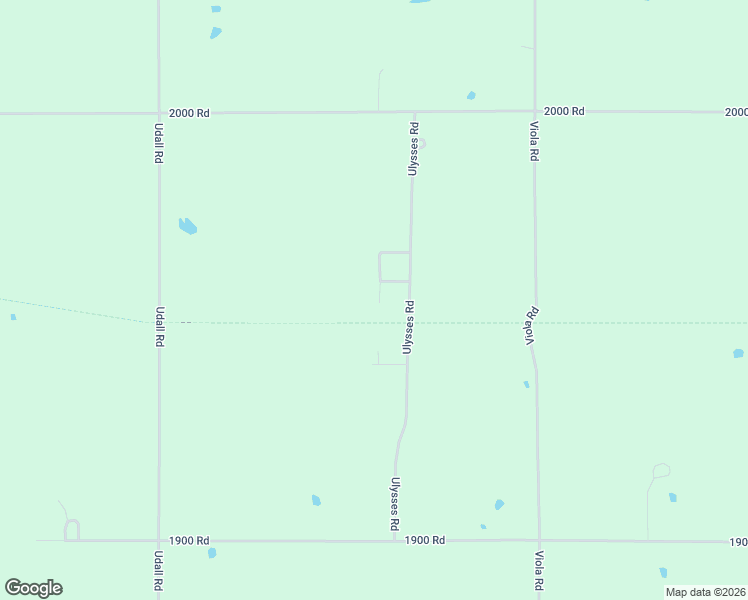 map of restaurants, bars, coffee shops, grocery stores, and more near Ulysses Road in Chanute