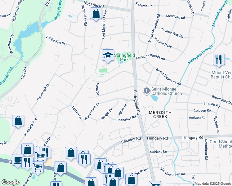 map of restaurants, bars, coffee shops, grocery stores, and more near 10633 Argonne Drive in Glen Allen