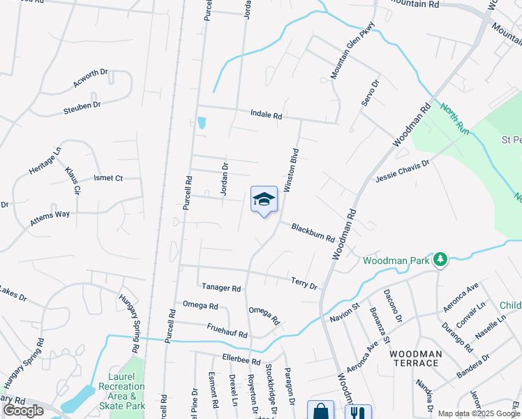 map of restaurants, bars, coffee shops, grocery stores, and more near 2517 Winston Trace Circle in Glen Allen
