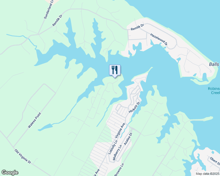 map of restaurants, bars, coffee shops, grocery stores, and more near 324 Johnsons Drive in Urbanna