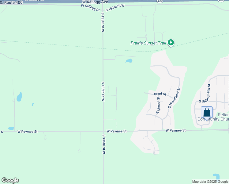 map of restaurants, bars, coffee shops, grocery stores, and more near 1810-1838 South 135th Street West in Wichita