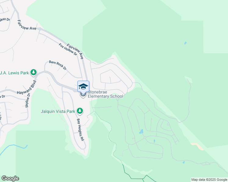 map of restaurants, bars, coffee shops, grocery stores, and more near 35 Arundel Drive in Hayward