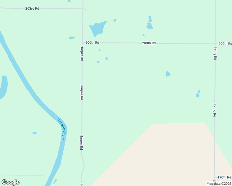 map of restaurants, bars, coffee shops, grocery stores, and more near 19680 Harper Road in Chanute