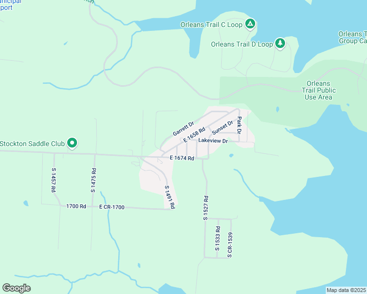 map of restaurants, bars, coffee shops, grocery stores, and more near 16706 South 1519 Road in Stockton