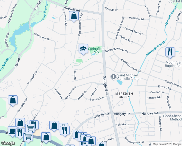 map of restaurants, bars, coffee shops, grocery stores, and more near 10620 Argonne Drive in Glen Allen