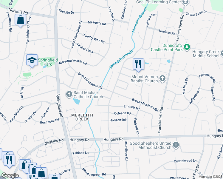 map of restaurants, bars, coffee shops, grocery stores, and more near 4900 Fairlake Lane in Glen Allen