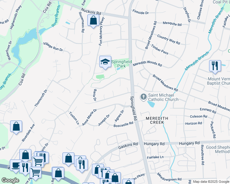map of restaurants, bars, coffee shops, grocery stores, and more near 4505 Argonne Court in Glen Allen