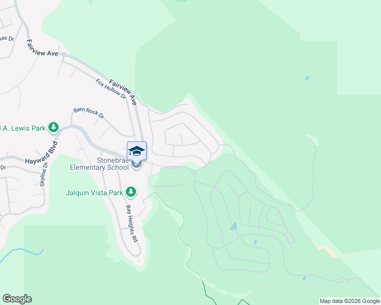 map of restaurants, bars, coffee shops, grocery stores, and more near 30 Arundel Drive in Hayward
