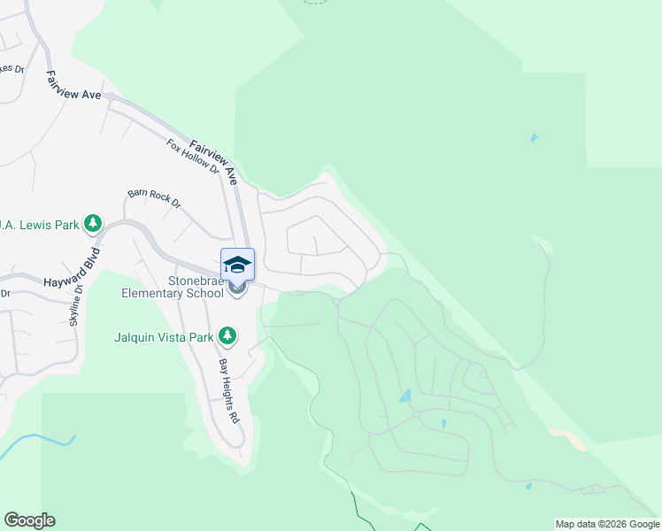 map of restaurants, bars, coffee shops, grocery stores, and more near 30 Arundel Drive in Hayward